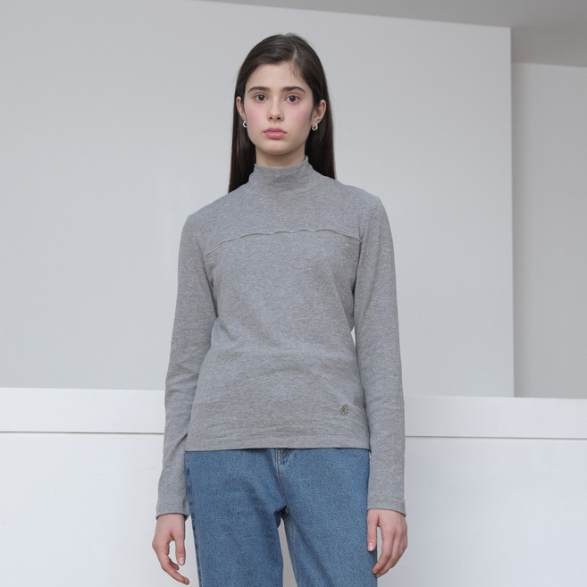 쥬시쥬디 여성용 모크넥 면 티셔츠 JZTS620A