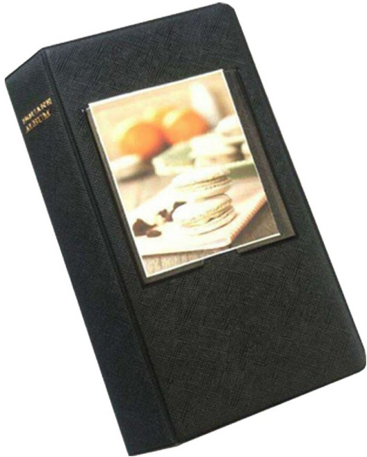 인스탁스 스퀘어필름 전용 마카롱 2단 앨범, 블랙, 64매