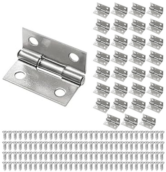 OON 스테인리스 경첩 32p + 나사 128p 세트, 1세트
