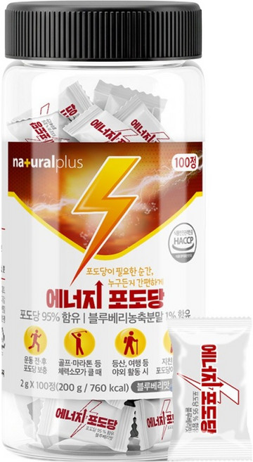 내츄럴플러스 에너지 포도당 캔디, 100정, 1개