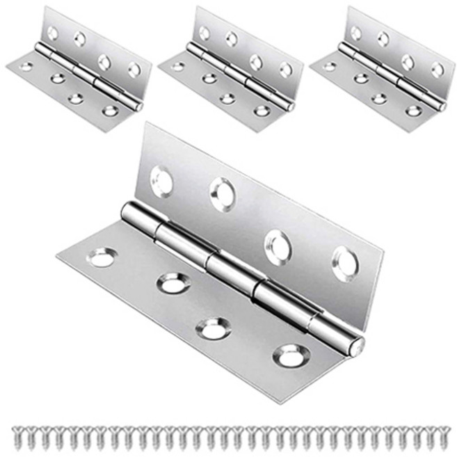OON 스테인리스 경첩 4p + 나사 32p 세트, 1세트