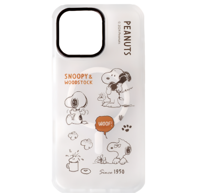 norns Peanuts 史努比手機殼 iPhone 16全系列 超強磁吸透明防摔手機殼