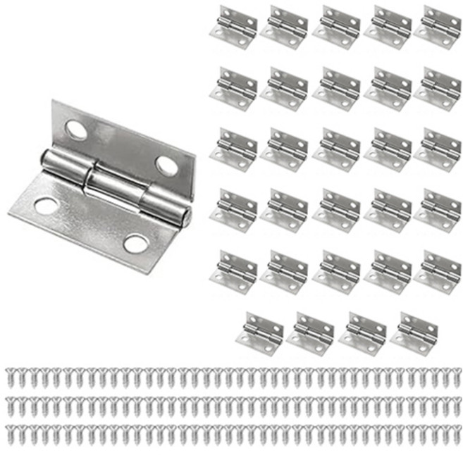 OON 스테인리스 경첩 30p + 나사 120p 세트, 1세트