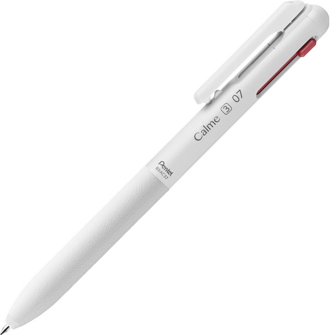 펜텔 카르므 3색 볼펜 0.7mm BXAC37W, 그레이쉬화이트, 1개