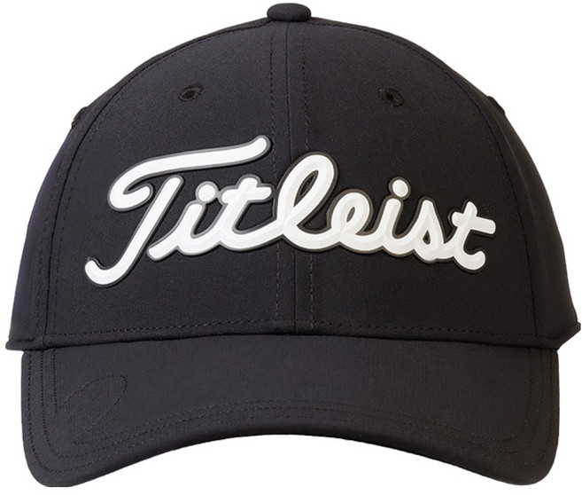 Titleist Players Performance高爾夫球標帽, 黑色 + 白字, 1個