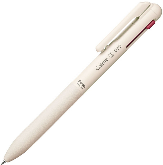 펜텔 카르므 3색 볼펜 0.35mm BXAC33H, 베이지, 1개