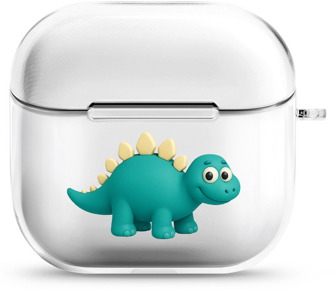 아이무이 시즌9 에어팟 4세대 투명하드 케이스, 공룡2 스테고, 1개