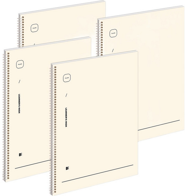 비플라이 컬러 연습장 190 x 258 mm 4p세트, 아이보리, 1세트