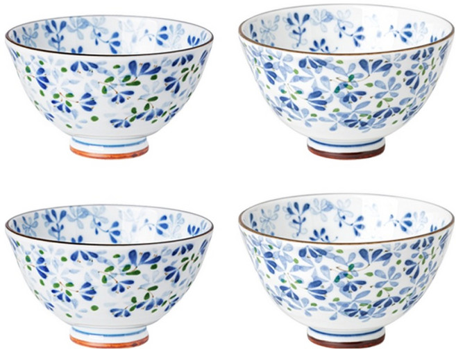 아이린도 메바에 프리미엄 식기 2종 x 2p 세트, 혼합색상, 1세트, 공기 1호 2p + 공기 2호 2p