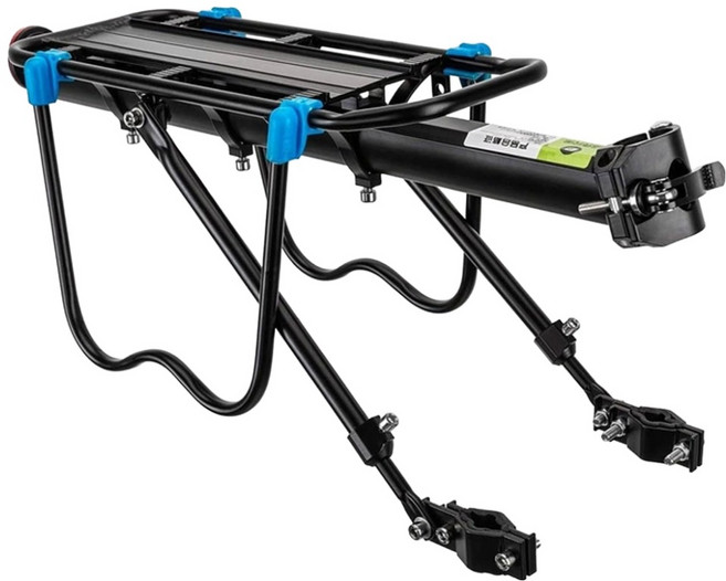 락브로스 길이조절 반사판 장착 자전거 짐받이 랙 HJ10010, 블랙, 1개