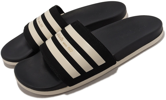 adidas 愛迪達 ADILETTE COMFORT 拖鞋 GW5966 UK 9, 黑色 + 白色, 275mm