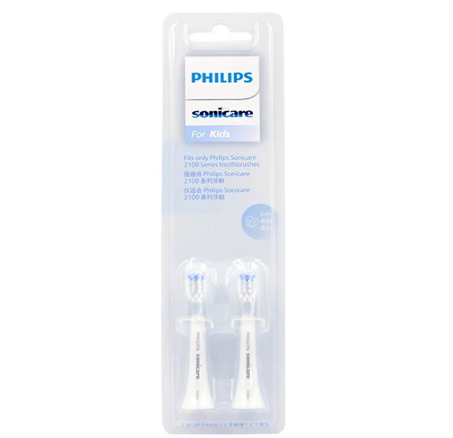 PHILIPS 飛利浦 sonicare 莎莉兒童刷頭2件組 藍色 莎莉兒童牙刷專用, 1套, HX2032/02