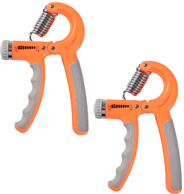 AD-ROCKET 可調節R型握力器 10~60kg, 2個, 橘色
