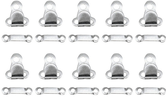 앙플러스 마이깡 걸고리 단추 후크 세트, 실버 니켈, 10개