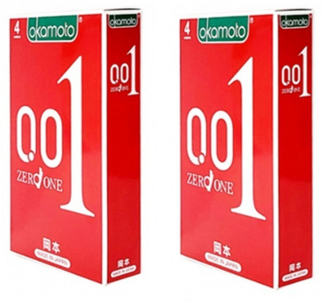 오카모토 001 제로원 콘돔, 4개입, 2개