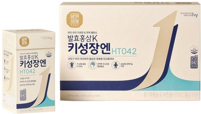 한국야쿠르트 에치와이 발효홍삼 K 키성장엔 HT042 20p, 3개