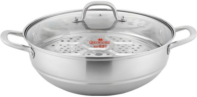 QUEEN SENSE 不鏽鋼電蒸鍋, 1個, 34cm