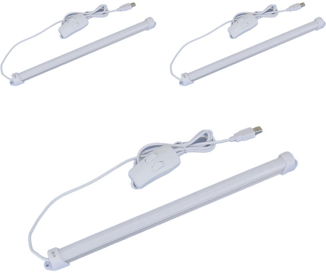 小麥購物 USB LED 3色溫可調學習燈 L3005 52cm 3個, 白色