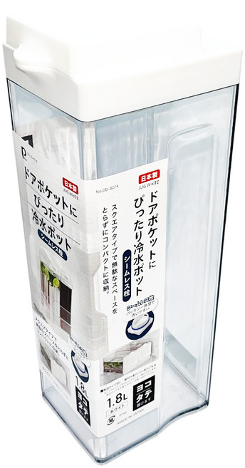 PEARL LIFE 珍珠金屬 可橫放冷水壺, 白色, 1.8L, 1個