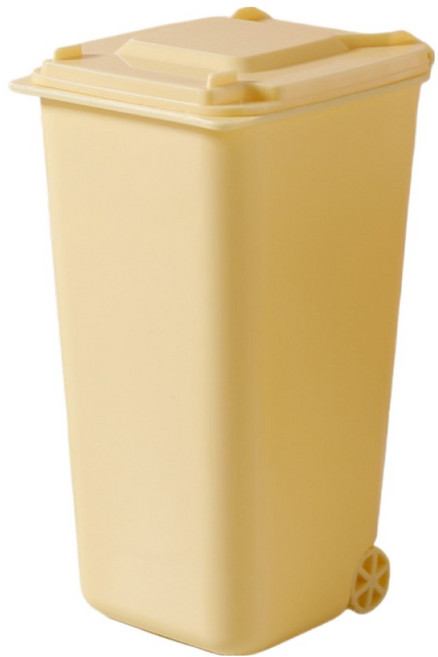 CASHCOO 심플한 미니 휴지통, 옐로우