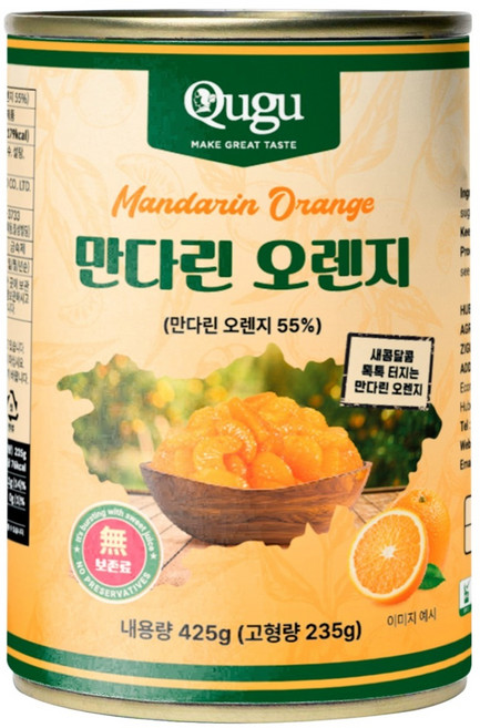큐구 만다린오렌지 통조림, 425g, 1개