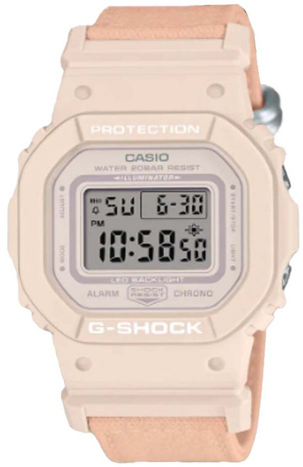 CASIO 卡西歐 G-SHOCK 自然系列 布質錶帶方型女錶 GMD-S5600CT-4