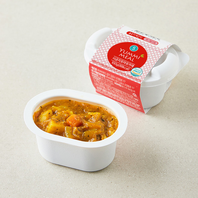 얌이밀 아기반찬 시금치 토마토 카레, 100g, 1개