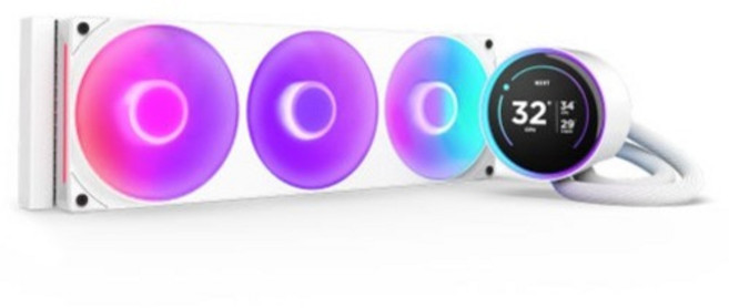 NZXT 恩傑 CPU散熱器 NZXT KRAKEN ELITE V2 360 RGB, 白色, 1個