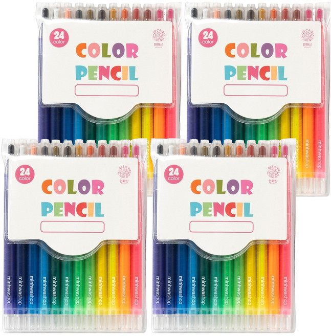 민화샵 색연필 I230025B, 24색, 4개