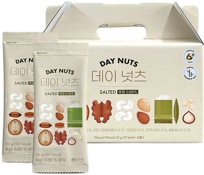 InsanGa 仁山家 Daynuts 綜合堅果 30入, 750g, 1個