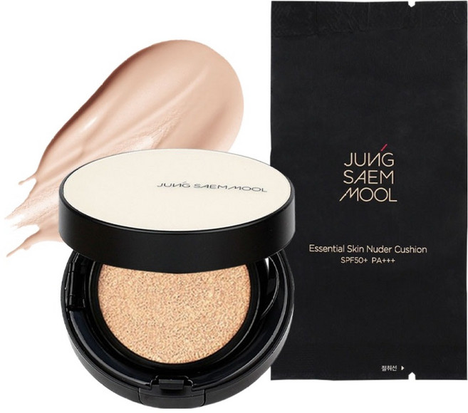 정샘물 에센셜 스킨 누더 쿠션 파운데이션 14g + 리필 쿠션 14g 세트, 페어라이트, 1개