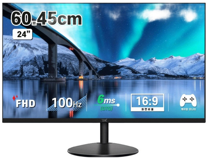 디엑스 FHD 100Hz IPS LED 컴퓨터 모니터, 60.5cm, DX245F100(일반)