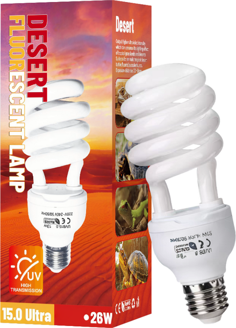 페이토 익스트림썬 파충류 UVB 램프 15.0 26W, 1개