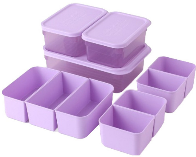 데비마이어 데비박스 냉장용기 퍼플, 1세트, 6p