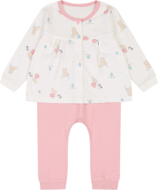 해피랜드 여아용 버니 내의 상하의 세트