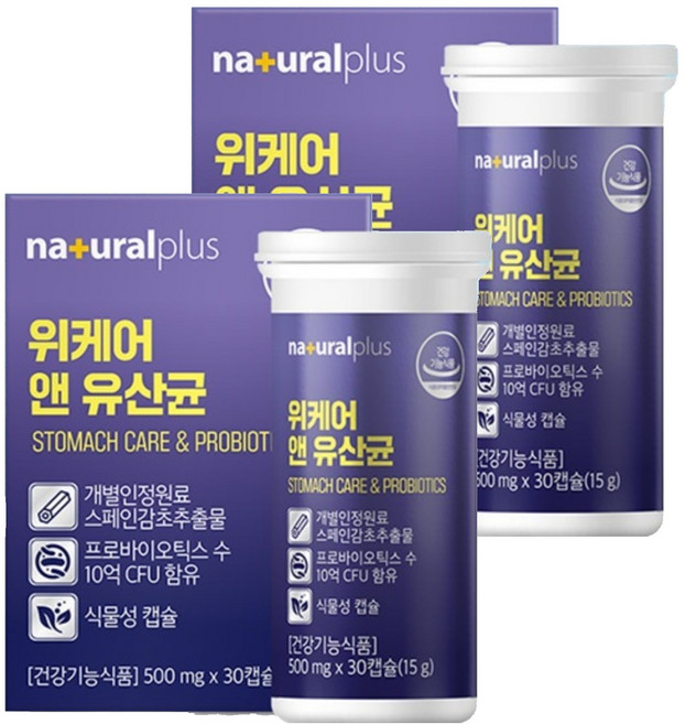 내츄럴플러스 위케어 앤 유산균 15g, 2개, 30정