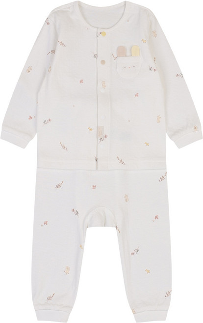 압소바 유아용 네이처 오가닉 내의 상하의 세트