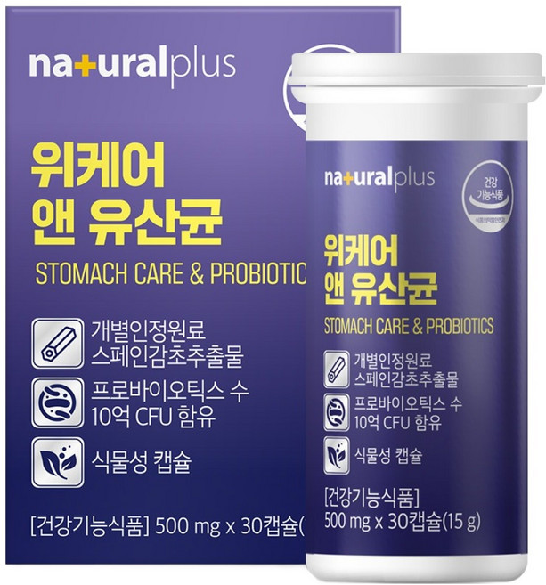 내츄럴플러스 위케어 앤 유산균 15g, 1개, 30정