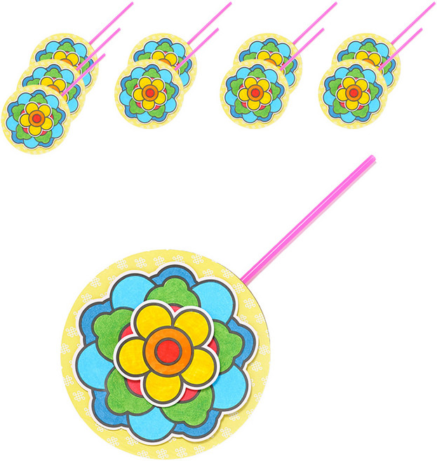 민화샵 종이 미니 굴렁쇠 만들기 세트 TDPPP1010, 혼합색상, 10세트