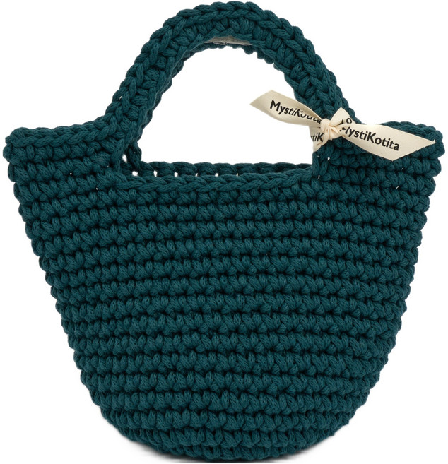 미스티코티타 심플 이즈 토트백 라떼얀 코바늘 뜨개질 가방 DIY 패키지, 마운틴뷰, 1개