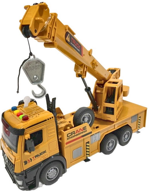 BAOLE STAR TOYS 寶樂星 1 : 16 6輪起重機吊車 可伸縮吊臂360度旋轉台/燈光音效/音樂/說故事, 1個, 起重機吊車