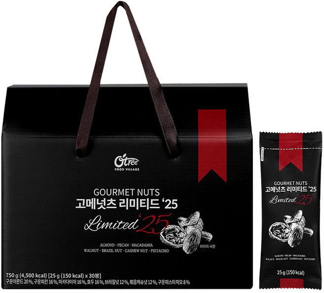 오트리 고메넛츠 리미티드 25 프리미엄 하루견과 믹스넛 30p, 750g, 1개