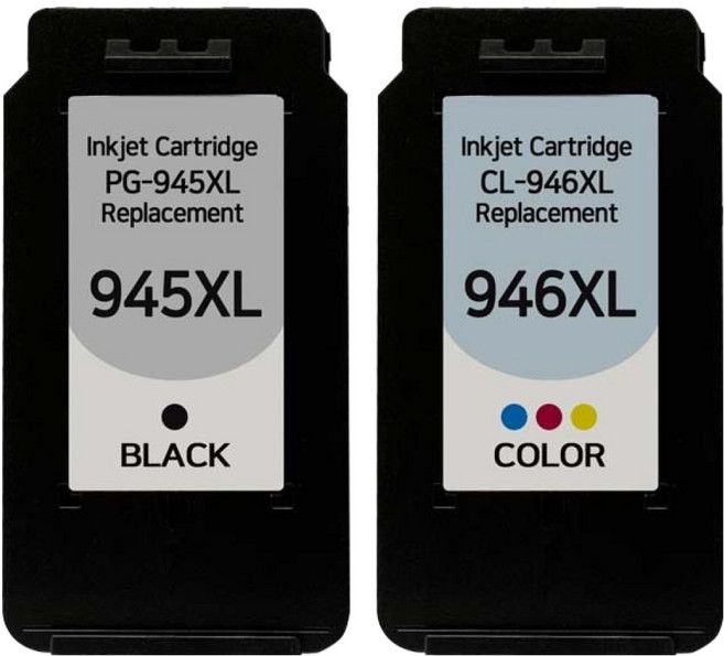 오피스토어 캐논 호환 잉크젯 프린터 잉크 2종 세트 PG-945XL CL-946XL MG2490 MG2590 TR4590 TR4595 MX499, 검정, 컬러, 1세트