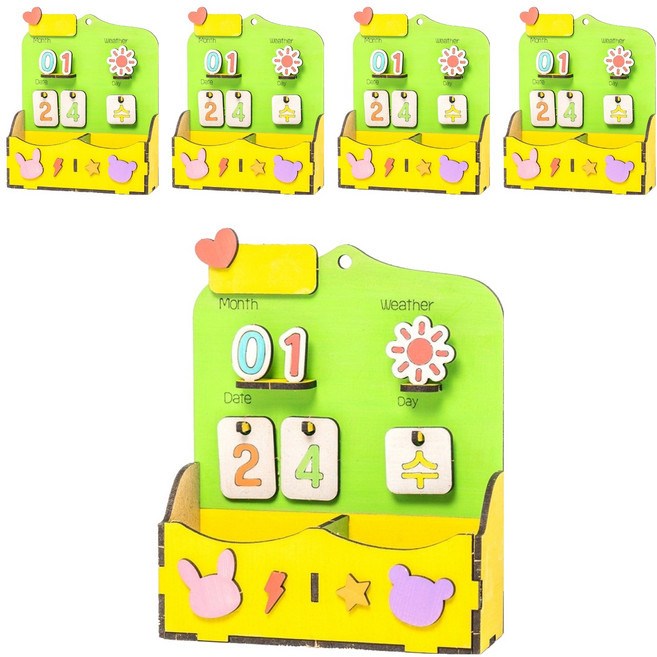 민화샵 MDF 다용도 만년달력 만들기 S2301200, 혼합색상, 5개