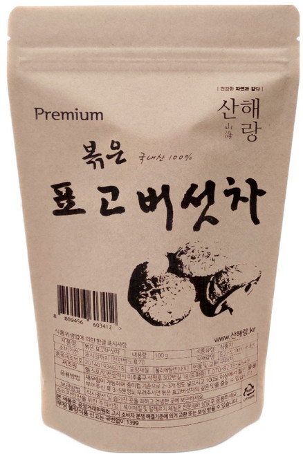 산해랑 수제 전통 국내산 표고버섯차, 100g, 1개, 1개입