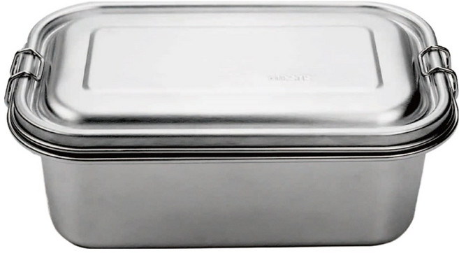 MASIONS 美心 維多利亞 頂級304 不鏽鋼雙層密扣分隔保溫便當盒 2080ml, 1個, 銀色