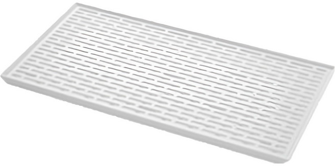 Mass 生活好物 日式極簡瀝水托盤/茶具瀝水盤/碗筷瀝水托盤/餐具瀝水/廚房托盤/蔬果盤 瀝水架/置物盤/碗盤晾乾架, 1個, 白色