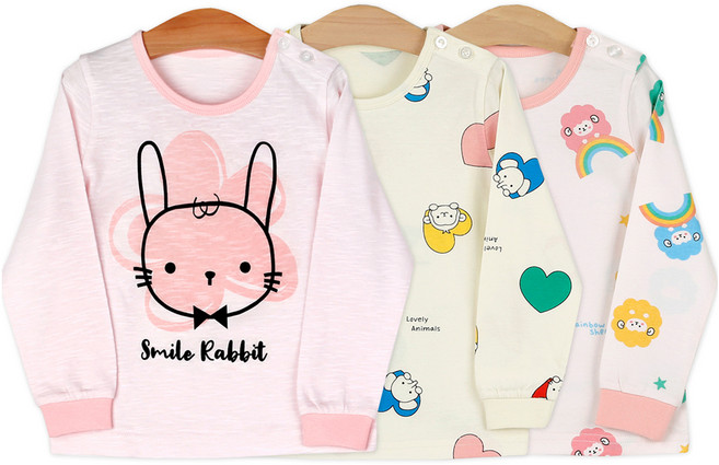 메이키즈 여아용 9부편면 상의 3p