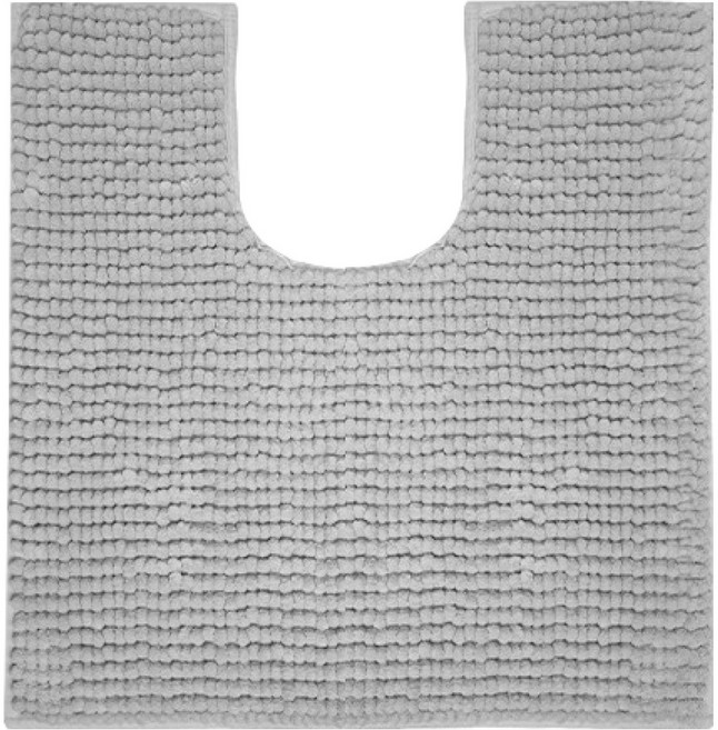 더자카 건식 미끄럼방지 마이크로울 욕실매트 U형, 그레이, 1개