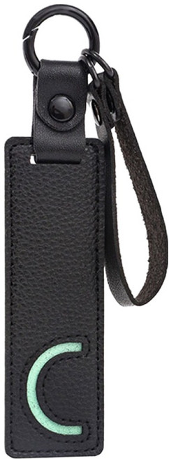 PU가죽 키체인 펜던트 알파벳 키링, 블랙C, 1개